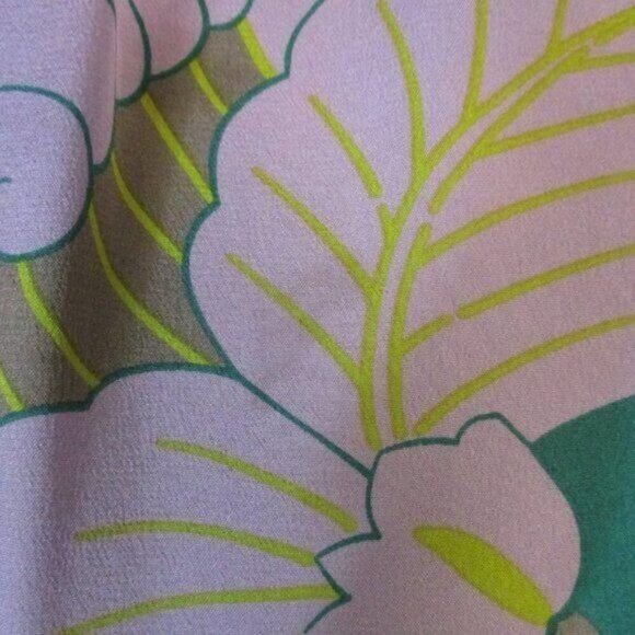Tibi Green Pink Floral Silk Spring Dress size 10 - Picture 4 of 5